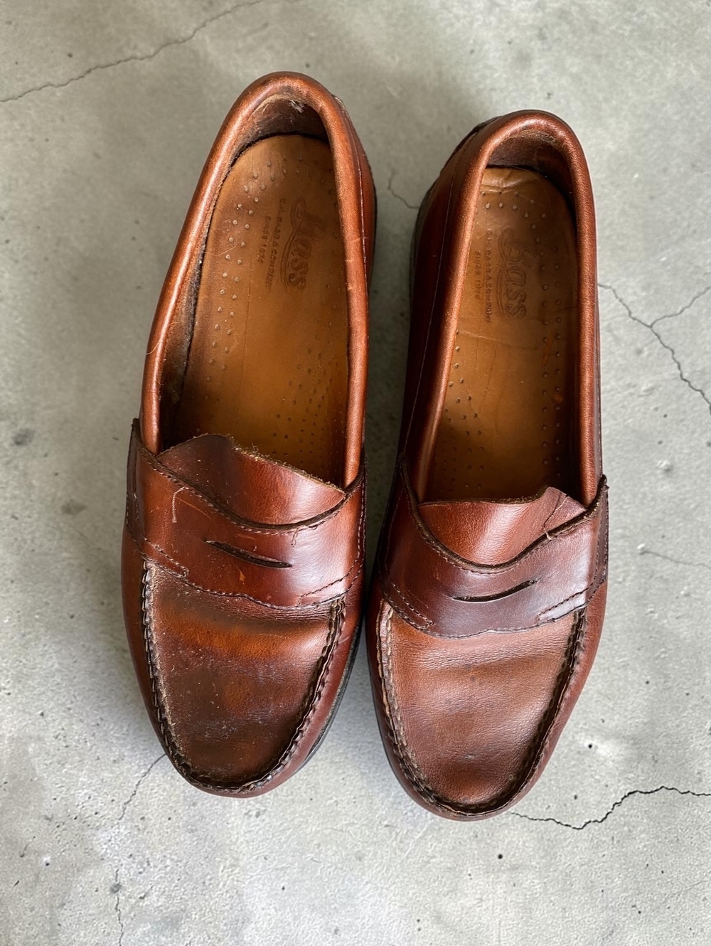GH Bass Womens Penny Loafers 8.5 B Weejuns Brown Leather Classic Preppy Slip On - Picture 2 of 5